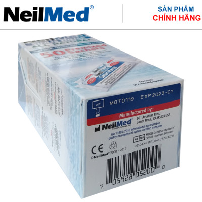Gói Hỗn Hợp Muối Rửa Mũi Xoang Người Lớn- NeilMed SinusRinse Adult 50 Sachets  - Xuất xứ Mỹ.( Hộp 50 gói)