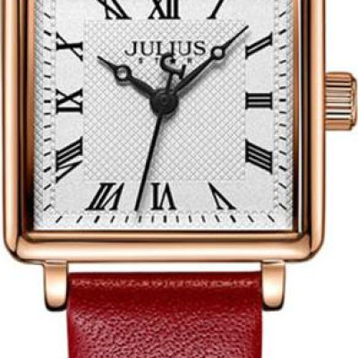 Đồng Hồ Nữ Julius Star Hàn Quốc JS-031 Mặt Kính Sapphire Dây Da
