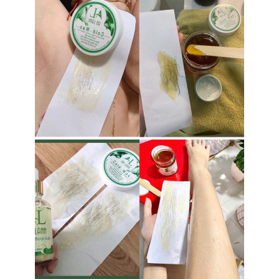 COMBO Sáp Tẩy Lông Nóng Dạng Hạt 100g Và 30ml Mỡ Trăn Sap Wax Triệt Lông Tặng Kèm Giấy Và Que