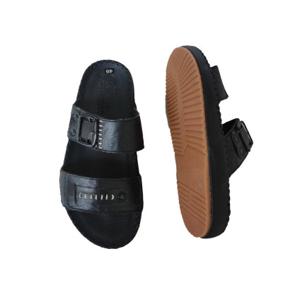 Dép Nam Quai Ngang Da Bò Thật TiTi ĐÔ Cao Cấp DNA2169d