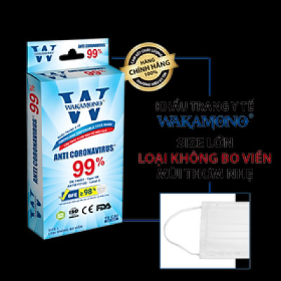 KHẨU TRANG Y TẾ WAKAMONO - (4 Lớp, Hộp 10 Cái)