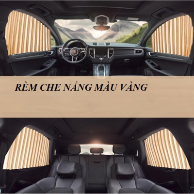 Combo 4 tấm Rèm che nắng vải nam châm, tấm che nắng ô tô, bạt che nắng
