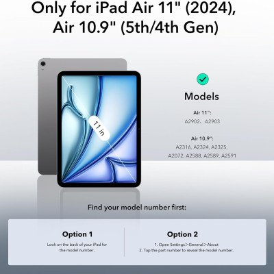 Ốp lưng ESR cho iPad Air 6 11 inch M2 2024 ESR Project Zero Soft Case - Hàng Chính Hãng