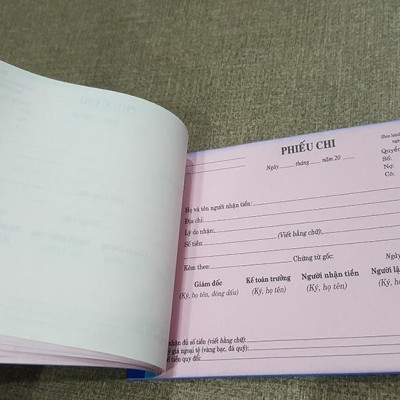 Bộ 3 Phiếu Chi 2 Liên - Màu Xanh