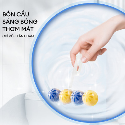 Viên Tẩy Bồn Cầu Fresh HY 350 Lần Xả, Làm Sạch Khuẩn & Ngăn Ngừa Mảng Bám, Khử Mùi Và Lưu Hương Thơm Mát (2 Vỉ Treo)
