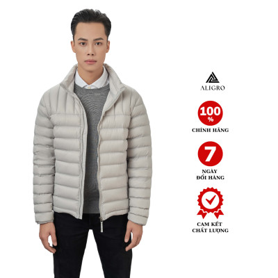 Áo khoác lông vũ Beige chất liệu cao cấp mềm mịn chống thấm nước chống bám bẩn siêu nhẹ giữ nhiệt  ALIGRO ALGALV.19