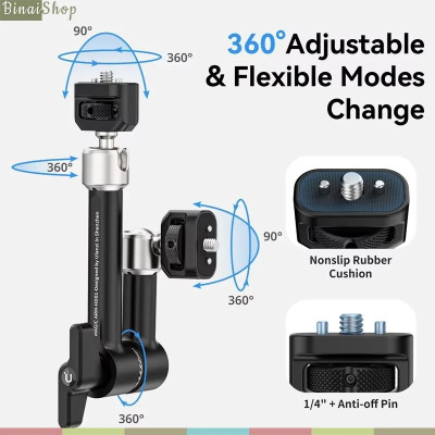 Ulanzi R011A - Khớp Nối Dài 10 Inch Và Kẹp Càng Cua Đa Năng Dành Cho Quay Phim, Chụp Hình - Hàng chính hãng