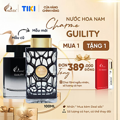 Nước Hoa Nam CHARME GUILITY 100ml Lưu Hương Lâu Lịch Lãm, Nam Tính_Nước Hoa Chính Hãng