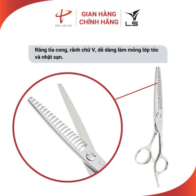 Kéo tỉa tóc VLS T3520 quai offset vênh đỡ ngón cố định