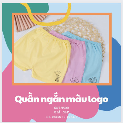 Quần ngắn sơ sinh Chất Cotton Mềm Cho Bé BB46