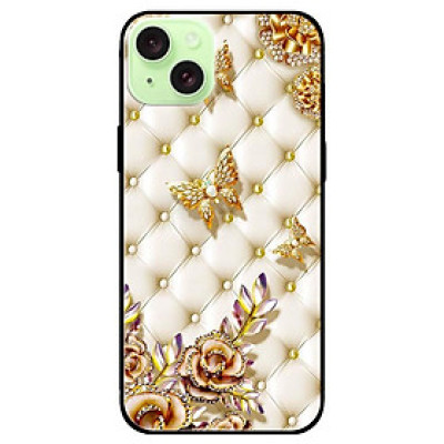 Ốp lưng dành cho Iphone 15 - Iphone 15 Plus - Iphone 15 Pro - Iphone 15 Pro Max - Bướm Vàng Nền Da - Hàng Chính Hãng