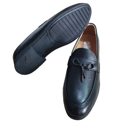 Giày Tây Nam Không Dây Chính Hãng Trường Hải Da Bò Thật Cao Cấp  Màu Đen 