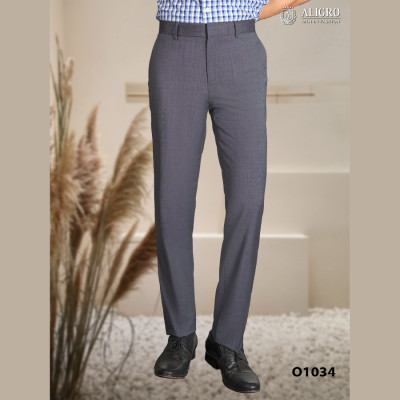 Quần Âu Nam Aligro Màu grey chất liệu cao Cấp, chuẩn Form Slimfit, Tôn Dáng màu grey ALGO1034