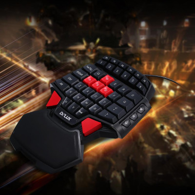 Bàn phím chơi game Esport có dây USB dùng một tay chuyên nghiệp Delux T9 47 phím