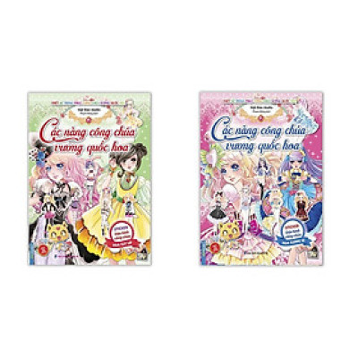 Sách - Sticker Các Nàng Công Chúa Vương Quốc Hoa -  Hoa Tường Vi & Hoa Tuy Líp - Combo 2 Cuốn - Minh Thắng