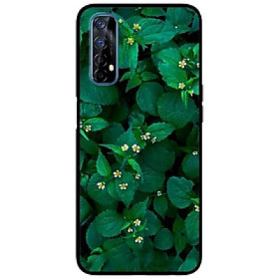 Ốp lưng dành cho Reno 5 - Reno 5 Pro - Realme 7 - Realme 7 Pro mẫu Lá Xanh Hoa Trắng