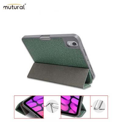 Case bao da chống sốc canvas cho iPad Air 6 11 inch M2 2024 hiệu Mutural Yashi Series trang bị ngăn đựng bút, thiết kế tản nhiệt, hỗ trợ smartsleep - hàng nhập khẩu