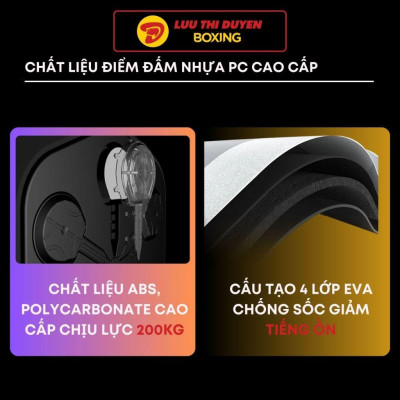 Máy đấm boxing theo nhạc Lừu Thị Duyên Boxing - Cảm biến âm nhạc - Phiên bản Premium