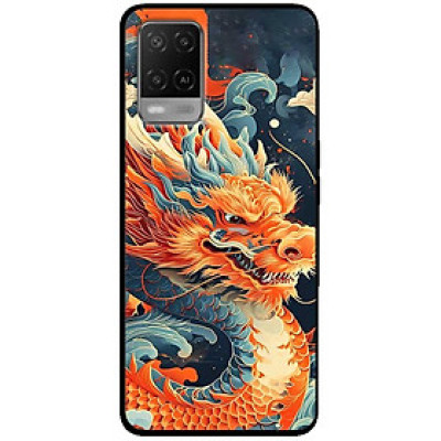 Ốp lưng cho Oppo A54 - A55 - A55s - Oppo A56 5G - Oppo A18 - A38 - A58 - Rồng Cam Xanh - Hàng Chính Hãng