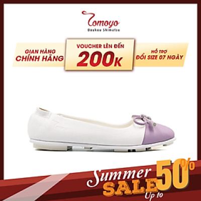 Giày Búp Bê Phối Nơ Da Micro Siêu Nhẹ TMW32305