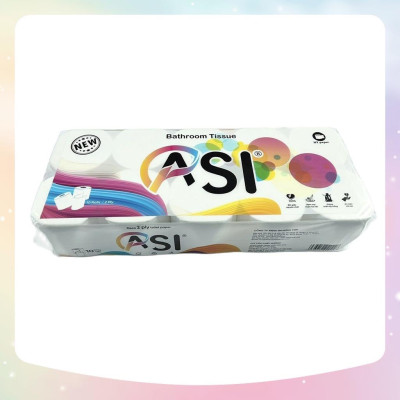 Giấy vệ sinh ASI loại 10 cuộn/bịch 800gr cao cấp mịn không bụi - HTpaper