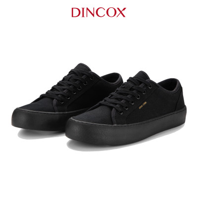 Giày Sneaker Vải Canvas Nam Nữ E18 Black Dincox