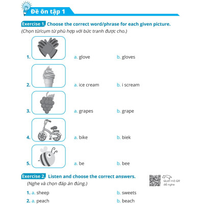 Đề Ôn Tập Từ Vựng Và Cấu Trúc Tiếng Anh Lớp 2