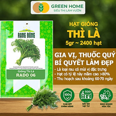 Hạt Giống Rau Thì Là Greenhome, Gói 5gr~2400 hạt, Dễ Trồng, Nảy Mầm Cao, Thu Hoạch Nhanh, Năng Suất Cao G11
