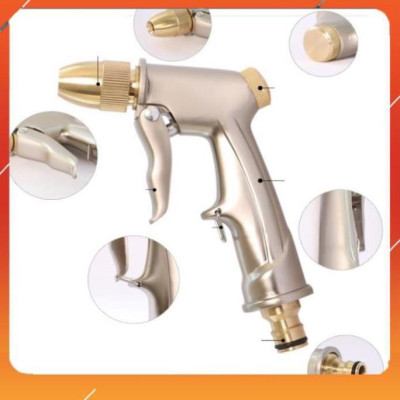 ️Evoucher Bộ dây vòi xịt nước rửa xe, tưới cây , tăng áp 3 lần, loại 7m, 10m 206701-1đầu đồng,cút đồng+  khăn phượt