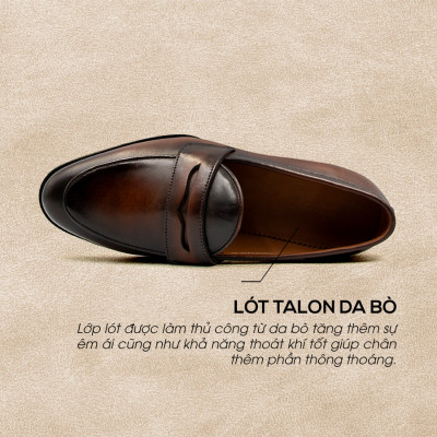 Giày Da Patina Nam Cao Cấp Không Dây Tomoyo TMN24802