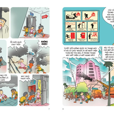 Sách - Comic Kĩ Năng Sống - Dành Cho Trẻ Tiểu Học - Thoát Hiểm An Toàn