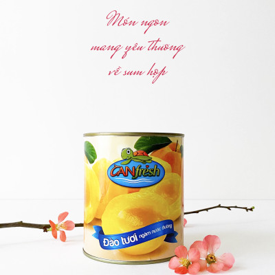 Đào Ngâm Nước Đường CANFRESH Hạ Long - 820g