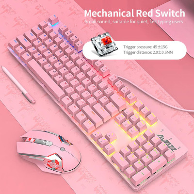 Bộ bàn phím cơ Ajazz chơi game có dây USB