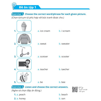 Đề Ôn Tập Từ Vựng Và Cấu Trúc Tiếng Anh Lớp 2