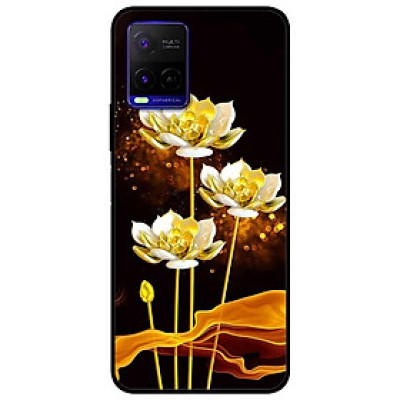 Ốp lưng dành cho Vivo Y21 - Vivo Y21s mẫu Sen Trắng Vàng