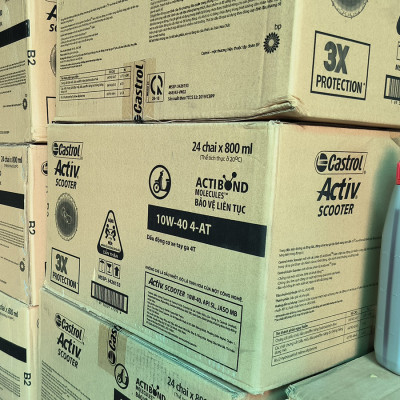 Dầu nhớt cho xe tay ga Castrol Activ Scooter, SAE 10W-40, 0.8L