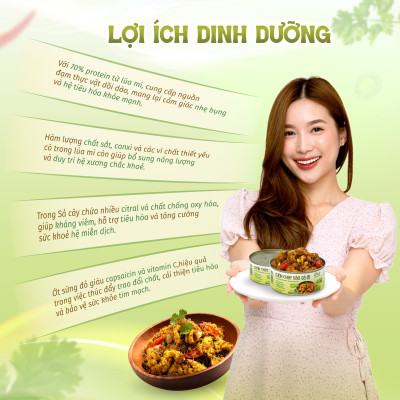Sườn chay xào sả sớt thơm ngon đậm vị 100g Tâm Minh Foods
