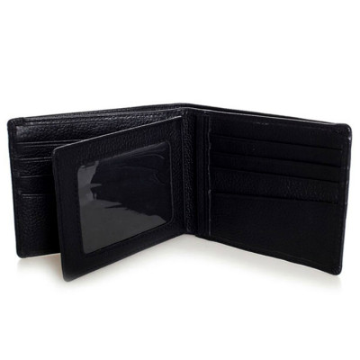 HJ2129 - Bóp nam Huy Hoàng viền chỉ màu đen