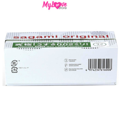 Bao cao su Sagami Original Siêu Mỏng 0,02 mm Hộp 12 Chiếc Nhật Bản 