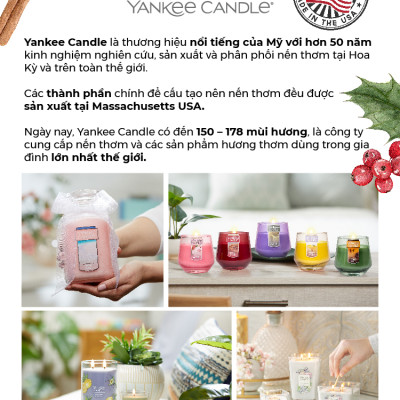 Nến Ly Lục Giác Sáp Đậu Nành 284gram từ Yankee Candle - Fresh Cut Roses