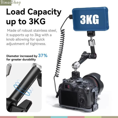 Ulanzi R011A - Khớp Nối Dài 10 Inch Và Kẹp Càng Cua Đa Năng Dành Cho Quay Phim, Chụp Hình - Hàng chính hãng