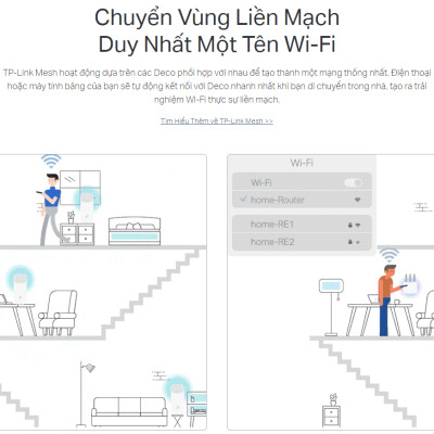 Bộ Phát Wifi Mesh Băng Tần Kép TP-Link Deco E4 AC1200 MU-MIMO (3-pack) - Hàng Chính Hãng
