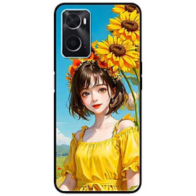 Ốp lưng cho Oppo A36 - A60 4G - A74 - A76 - A95 4G - A96 4G - Cô Gái Áo Vàng Hoa HD - Hàng Chính Hãng