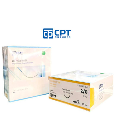 Chỉ phẫu thuật tự tiêu tan nhanh CPT Trustigut (N) Plain Catgut số 2/0 - N30A26
