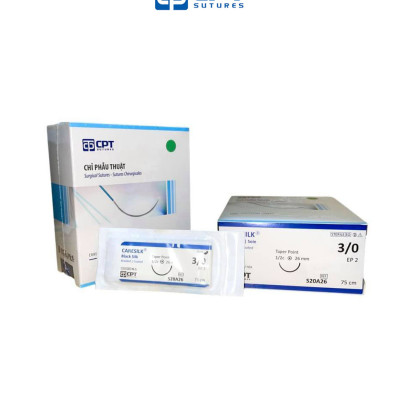 Chỉ phẫu thuật không tiêu CPT Caresilk Silk số 3/0 - S20A26