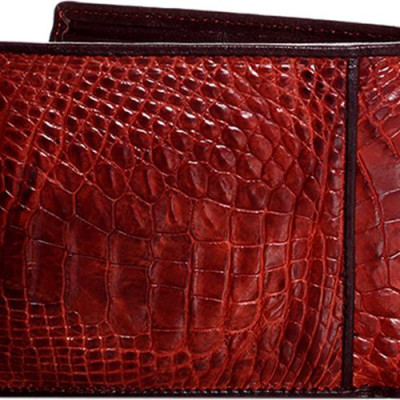 Ví Nam Da Cá Sấu Huy Hoàng HT2220 (12.5 x 10 cm) - Nâu Đất