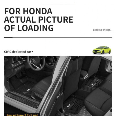 Thảm lót sàn xe ô tô HONDA CRV 2018- đến nay Nhãn hiệu Macsim 3W chất liệu nhựa TPE đúc khuôn cao cấp - màu đen