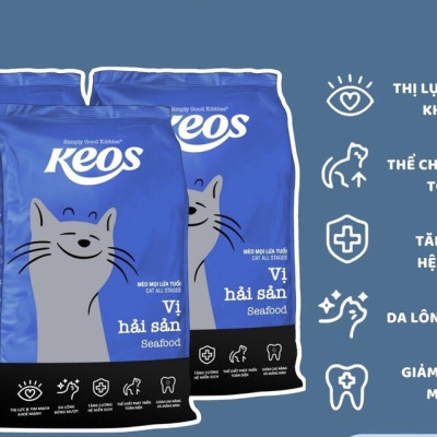 Thức ăn cho mèo Keos vị hải sản 1.5kg