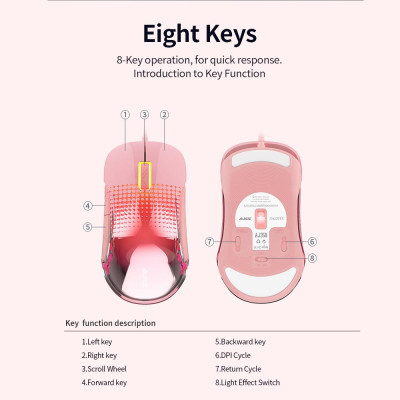 Chuột chơi game có dây Ajazz AJ358 Công thái học 10000DPI cho máy tính để bàn,máy tính xách tay