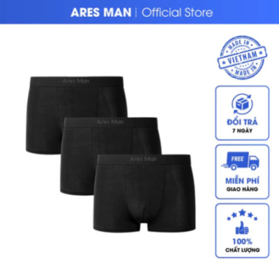 Combo quần lót nam, quần boxer nam chất thun lạnh kháng khuẩn co giãn 4 chiều - Ares Man